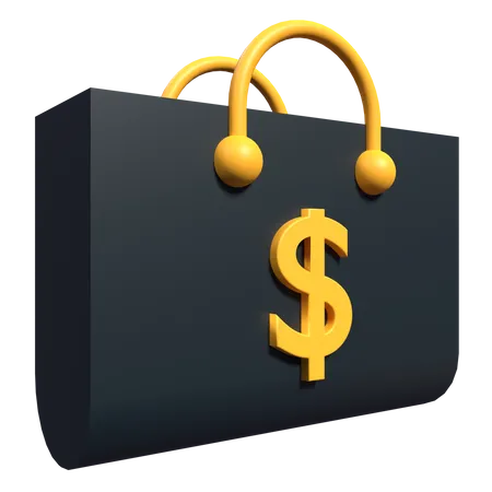 Sac de finances  3D Illustration