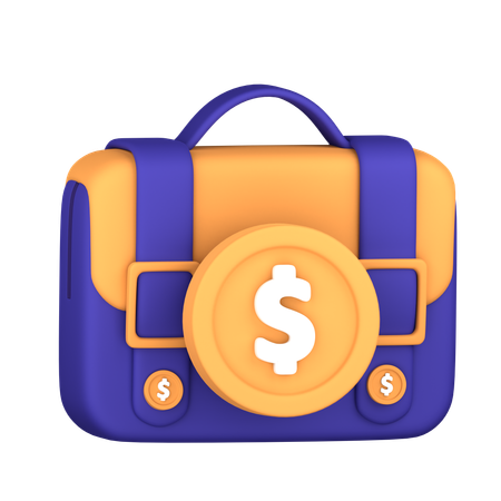 Sac financier  3D Icon