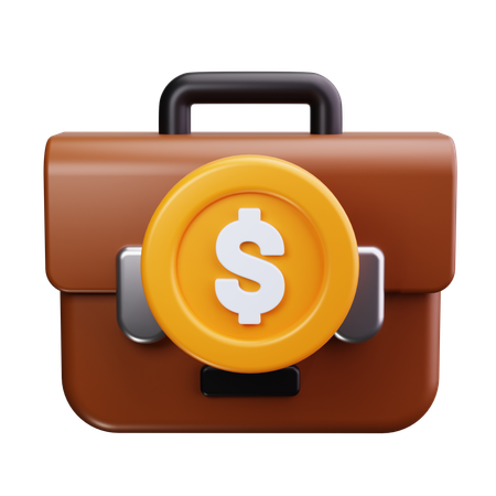 Sac financier  3D Icon