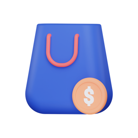Sac financier  3D Icon