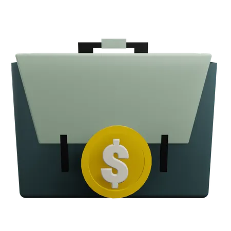 Sac financier  3D Icon