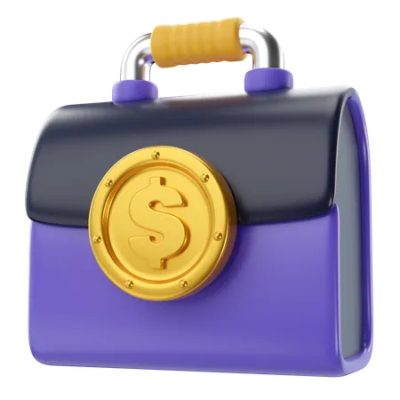 Sac financier  3D Icon