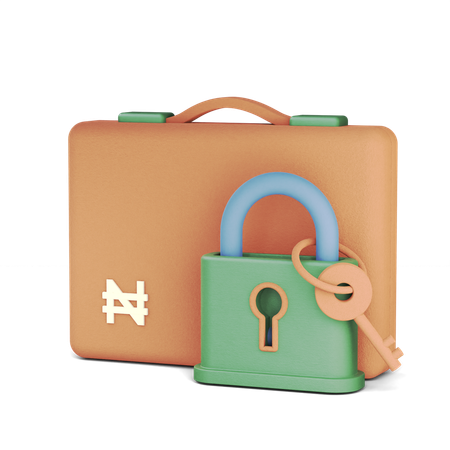 Sac sécurisé  3D Icon