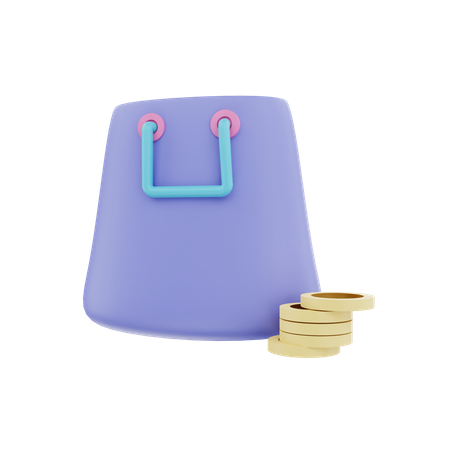 Sac de courses  3D Icon