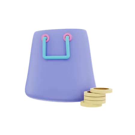 Sac de courses  3D Icon