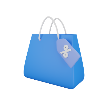 Sac à provisions avec étiquette  3D Icon