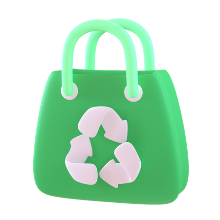 Recycler le sac à provisions  3D Icon