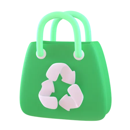 Recycler le sac à provisions  3D Icon