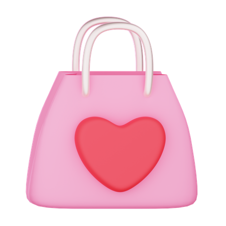 Sac de courses pour la Saint-Valentin  3D Icon