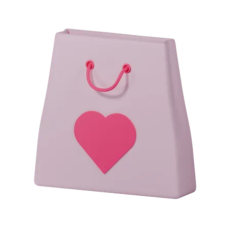 Sac de courses pour la Saint-Valentin  3D Icon