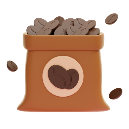 Sack of Coffee Beans  3D Icon