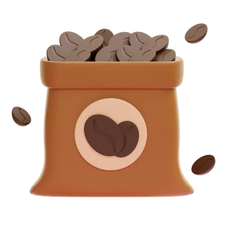 Sack of Coffee Beans  3D Icon