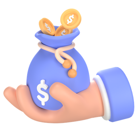 Sack of coin 3D Icon
