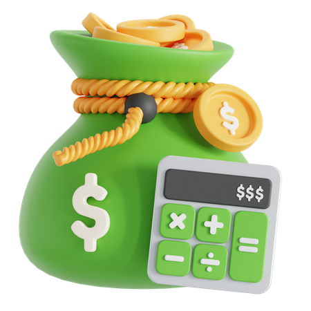 Sack of money  3D Icon