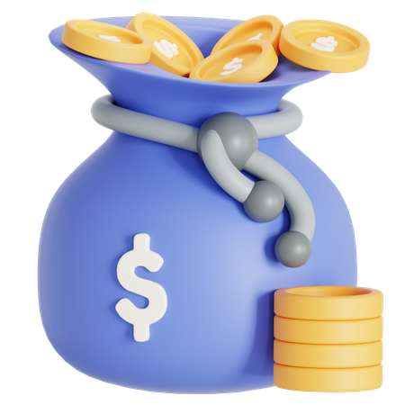 Sack of money  3D Icon