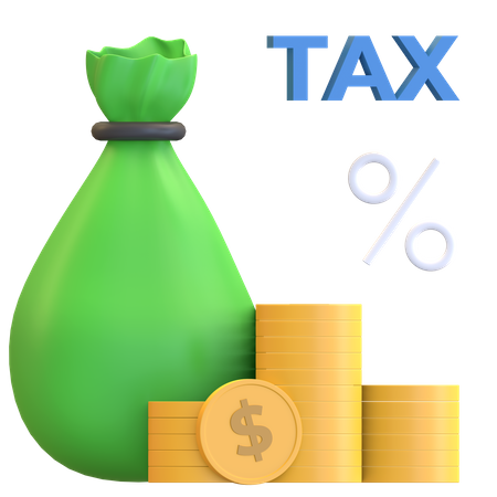 Sack Of Money Tax  3D Icon