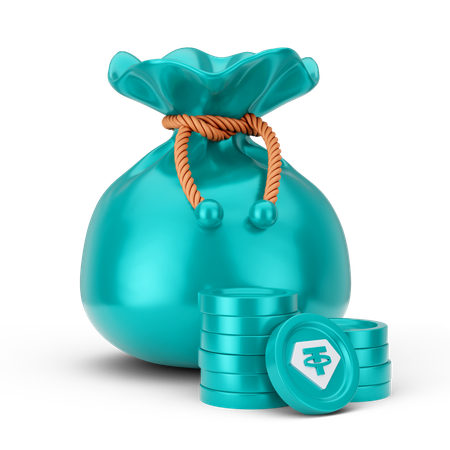 Saco de amarrar  3D Icon