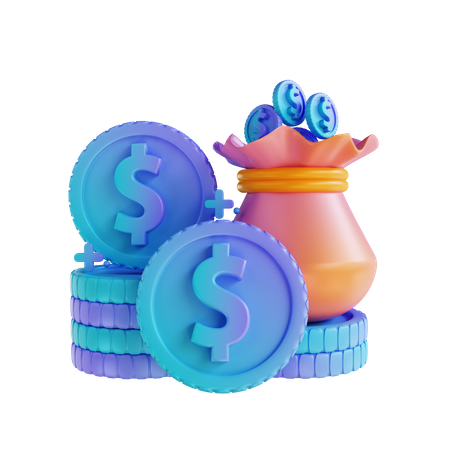 Saco de dinero  3D Illustration