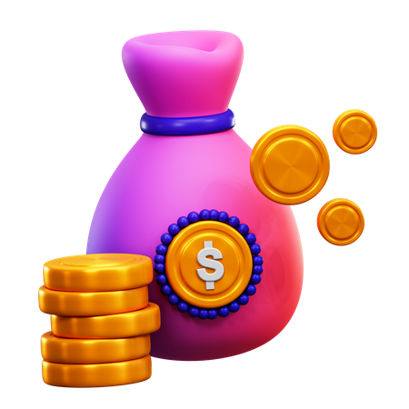 Saco de dinero  3D Icon