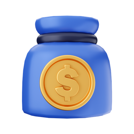 Saco de dinero  3D Icon