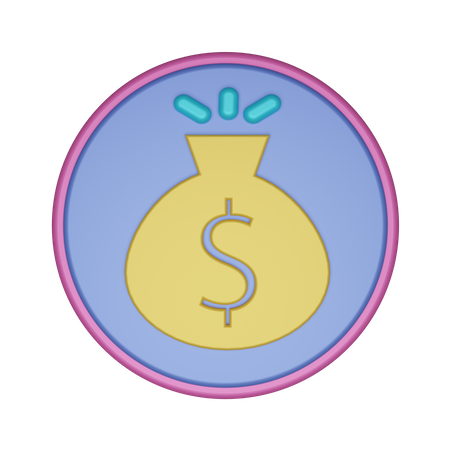 Saco de dinero  3D Icon