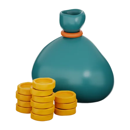 Saco de dinero  3D Icon