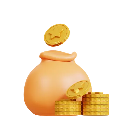 Saco de dinheiro  3D Icon