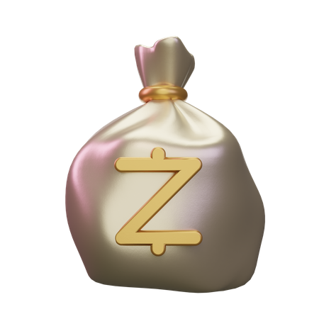 Saco de dinheiro zcash  3D Icon