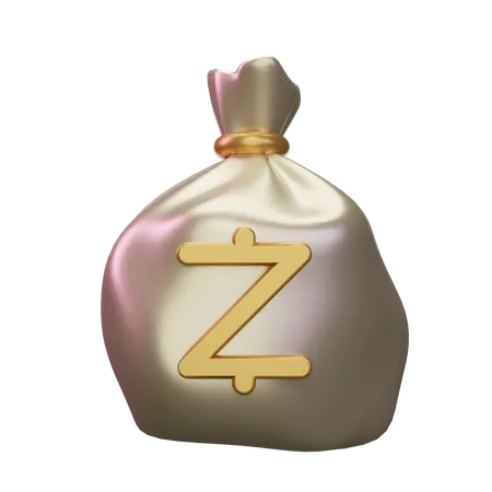 Saco de dinheiro zcash  3D Icon