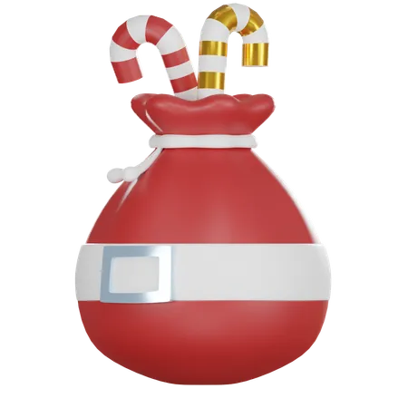 Sacolinha de doces de natal  3D Icon