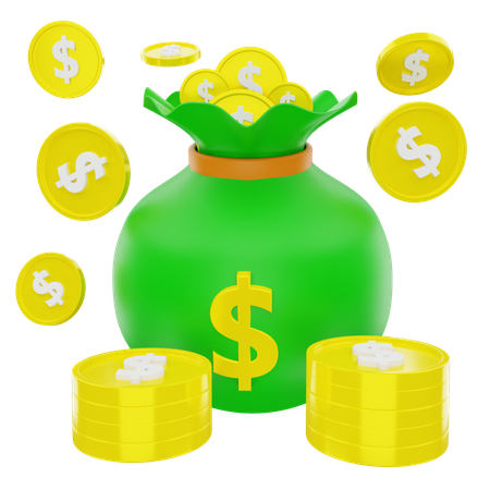 Saco de dólar  3D Icon