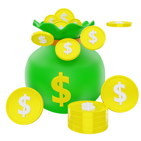 Saco de dólar  3D Icon