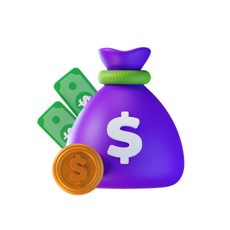 Saco de dólar  3D Icon