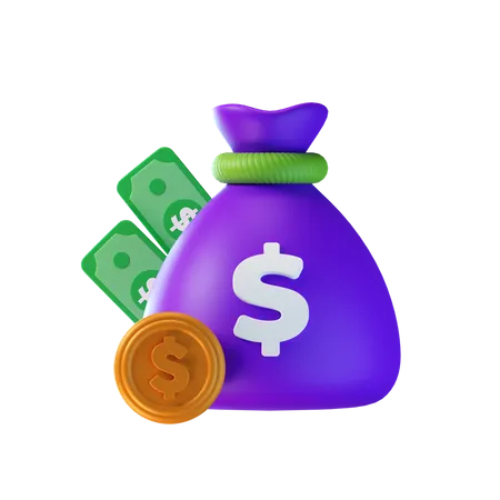 Saco de dólar  3D Icon