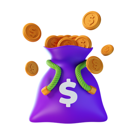 Saco de dólar  3D Icon