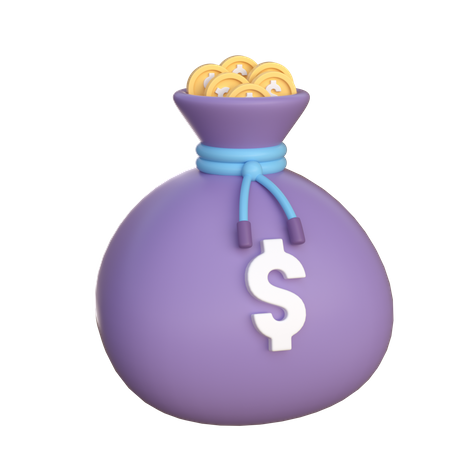 Saco de dolares  3D Icon