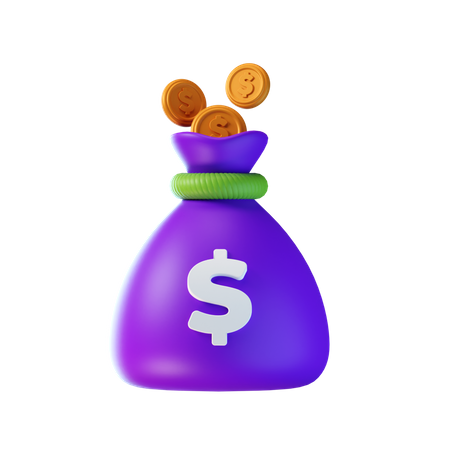 Saco de dolares  3D Icon