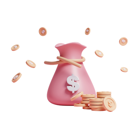 Saco de dolares  3D Icon