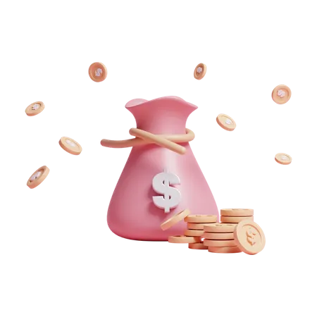 Saco de dolares  3D Icon