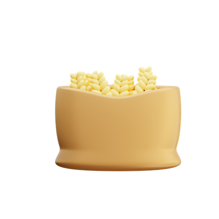 Saco de grano  3D Illustration
