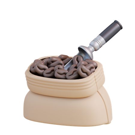 Saco de granos de café  3D Icon