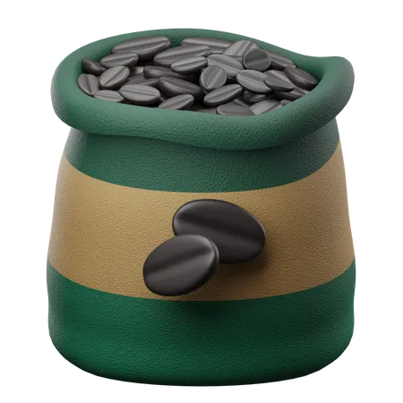 Saco de grãos de café  3D Illustration