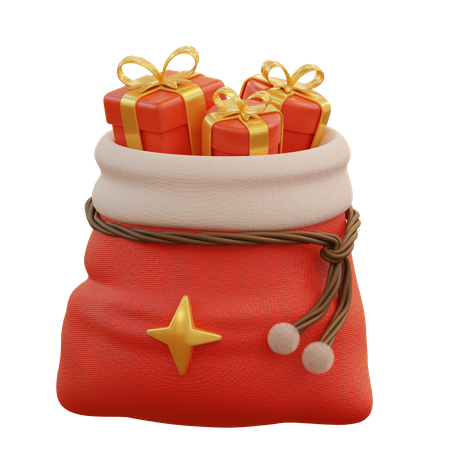 Saco de natal  3D Icon