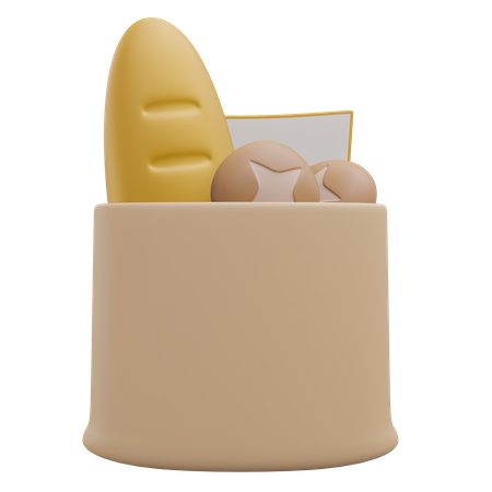 Saco de pão  3D Icon