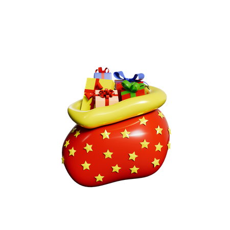 Saco de papai noel  3D Icon