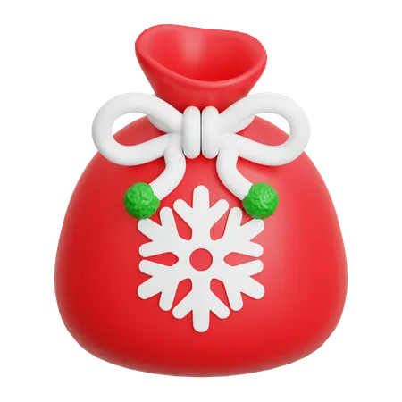 Sacolinha de presente do Papai Noel  3D Icon