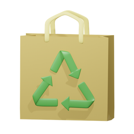 Saco de reciclagem  3D Icon