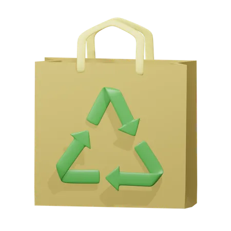 Saco de reciclagem  3D Icon