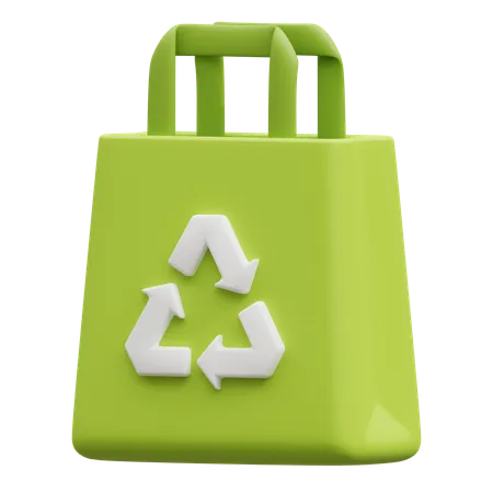 Saco de reciclagem  3D Icon