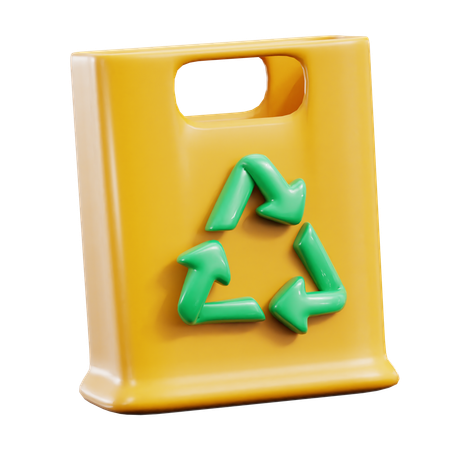 Saco de reciclagem  3D Icon